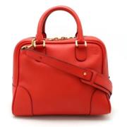 Pre-owned Leather handbags Loewe Pre-owned , Red , Dames