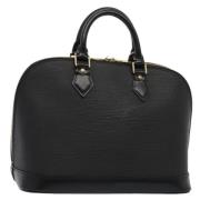 Pre-owned Leather handbags Louis Vuitton Vintage , Black , Dames