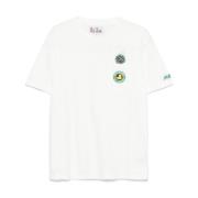 Wit Katoenen T-shirt met Logoprint MC2 Saint Barth , White , Heren