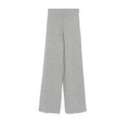 Grijze Gebreide Broek met Elastische Tailleband MC2 Saint Barth , Gray...