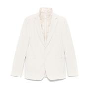 Witte Corduroy Laagjesjas Hugo Boss , White , Heren