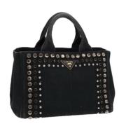 Pre-owned Canvas handbags Prada Vintage , Black , Dames