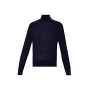 Blauwe coltrui met metalen logo Liu Jo , Blue , Dames