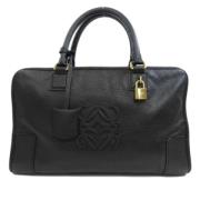 Pre-owned Leather handbags Loewe Pre-owned , Black , Dames