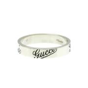 Pre-owned White Gold rings Gucci Vintage , Gray , Dames