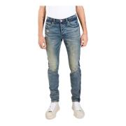 Versleten Skinny Jeans Purple Brand , Blue , Heren