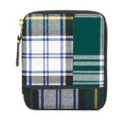 Groene Tartan Patchwork Portemonnees Comme des Garçons , Green , Dames