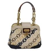 Pre-owned Canvas handbags Louis Vuitton Vintage , Beige , Dames