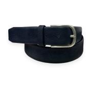 Nabucco Geborstelde Leren Riem Orciani , Black , Heren