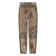 Luipaardpatroon Bruine Broek Twinset , Brown , Dames