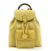 Pre-owned Suede gucci-bags Gucci Vintage , Yellow , Dames