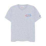 Geborduurd Grijs Katoenen T-shirt MC2 Saint Barth , Gray , Heren