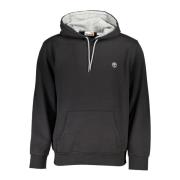 Zwarte hoodie met borduurwerk Timberland , Black , Heren