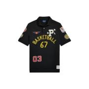 Iconisch Patched Basketbalstijl Shirt Polo Ralph Lauren , Black , Here...