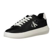 Sportieve Zwarte Sneakers met Contrastdetails Calvin Klein , Black , D...