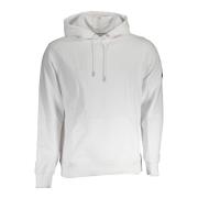 Witte Hoodie met Logo Applicatie Calvin Klein , White , Heren