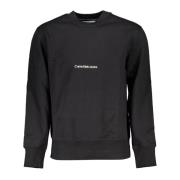 Zwarte Sweatshirt met Lange Mouwen Geborduurd Logo Calvin Klein , Blac...