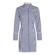 Verticaal Gestreepte Overhemdjurk Tommy Hilfiger , Blue , Dames