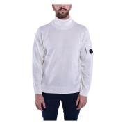 Lamswol Roll Neck Gebreide Trui C.p. Company , White , Heren