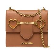 Stijlvolle Leren Tas Love Moschino , Brown , Dames