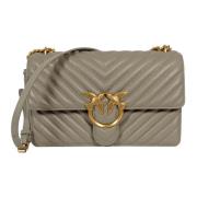 Klassieke Chevron Love Tas in Walnoot Pinko , Beige , Dames