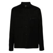 Wollen jas met knoopsluiting Ermenegildo Zegna , Black , Heren