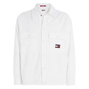 Sherpa Gevoerde Cord Overhemd Tommy Hilfiger , White , Heren