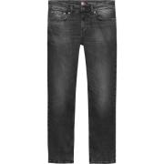 Zwarte Slim Fit Jeans met Distressed Look Tommy Jeans , Black , Heren