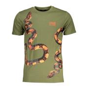 Groen T-shirt met korte mouwen en logo Cavalli Class , Green , Heren