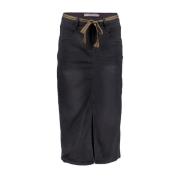 Denim Rok met Stijl 46510-10 Geisha , Black , Dames