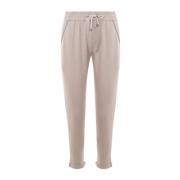 Elegante Beige Broek met Monili Versiering Brunello Cucinelli , Beige ...