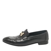 Pre-owned Leather flats Hermès Vintage , Black , Heren