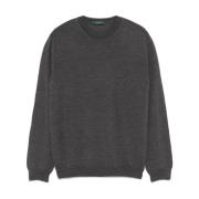 Stijlvolle Girocollo Sweaters Zanone , Gray , Heren