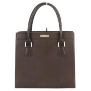 Pre-owned Leather handbags Burberry Vintage , Brown , Dames