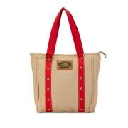 Pre-owned Canvas totes Louis Vuitton Vintage , Beige , Dames