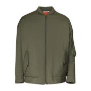 Piumino Wol Mohair Jas Collectie Valentino Garavani , Green , Heren