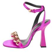 Pre-owned Satin sandals Versace Pre-owned , Pink , Dames