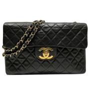 Pre-owned Leather chanel-bags Chanel Vintage , Black , Dames