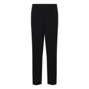 Zwarte Tuxedo Broek met Satijnen Strepen Noir Kei Ninomiya , Black , D...