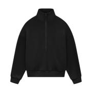 Zwarte Mockneck Half-Zip Sweater Fear Of God , Black , Heren