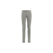 Slim Rise Grijze Chino Broek Incotex , Gray , Heren