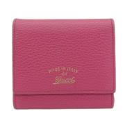 Pre-owned Leather wallets Gucci Vintage , Pink , Dames