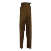 Bruine Lange Broek Max Mara , Brown , Dames