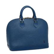 Pre-owned Leather handbags Louis Vuitton Vintage , Blue , Dames