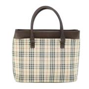 Pre-owned Canvas handbags Burberry Vintage , Beige , Dames