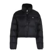 Geknipte Nylon Puffer Jas Calvin Klein , Black , Dames