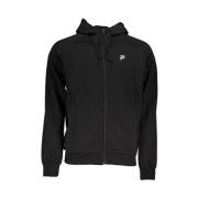 Zwart capuchonvest met rits Fila , Black , Heren