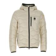 Witte Heren Donsjas Blauer , White , Heren