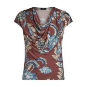 Bordeaux Bloemenprint Top Etro , Multicolor , Dames