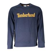 Blauwe Sweatshirt met Print en Lange Mouwen Timberland , Blue , Heren